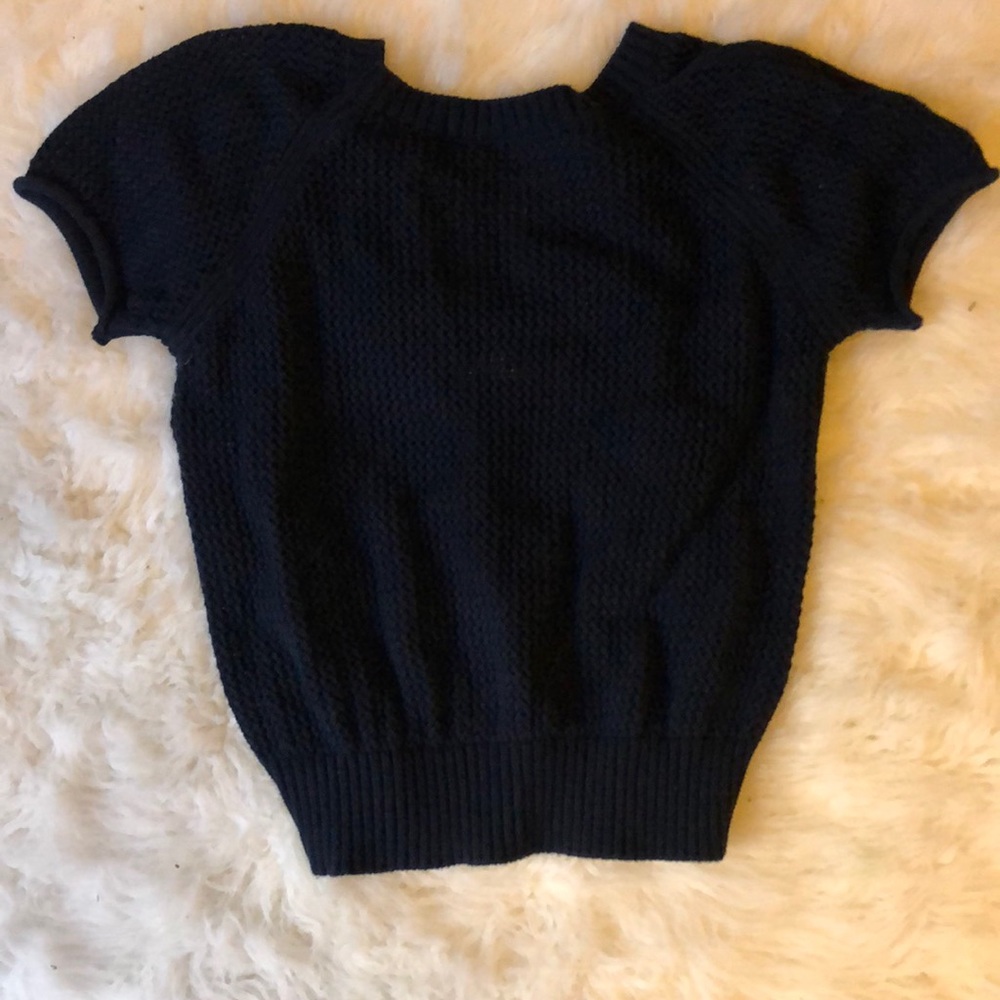 Sweater Knit Short Sleeve Top